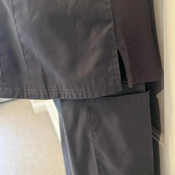 Dickies Scrub Work Set 2 Piece Women’s Small Gray Stretch Band Pants Pockets - Picture 6 of 17